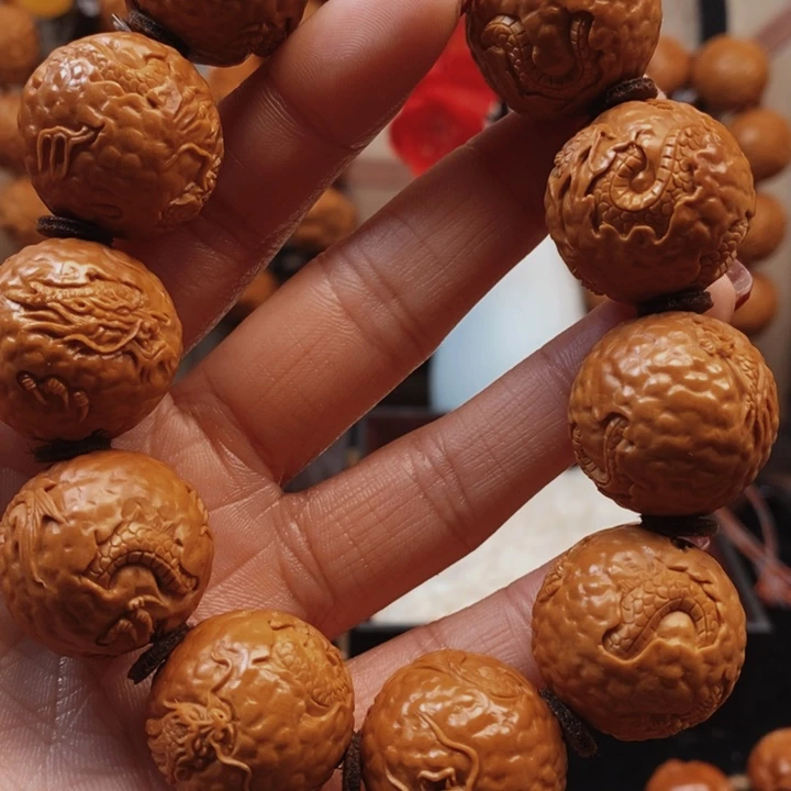 橄榄核手串/手链东*手工圆龙2.3