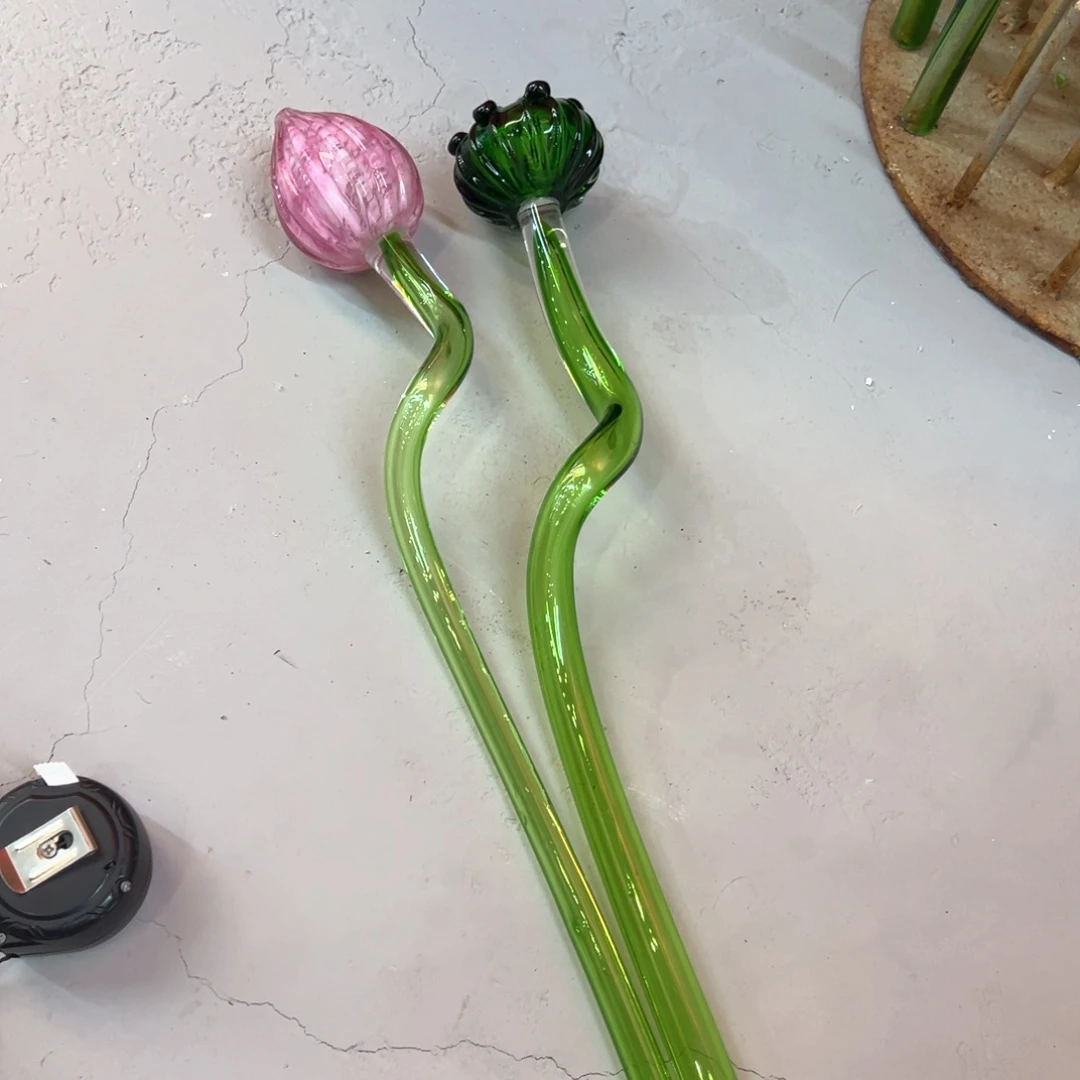 美***子手工艺品琉璃微瑕一对磨好发货