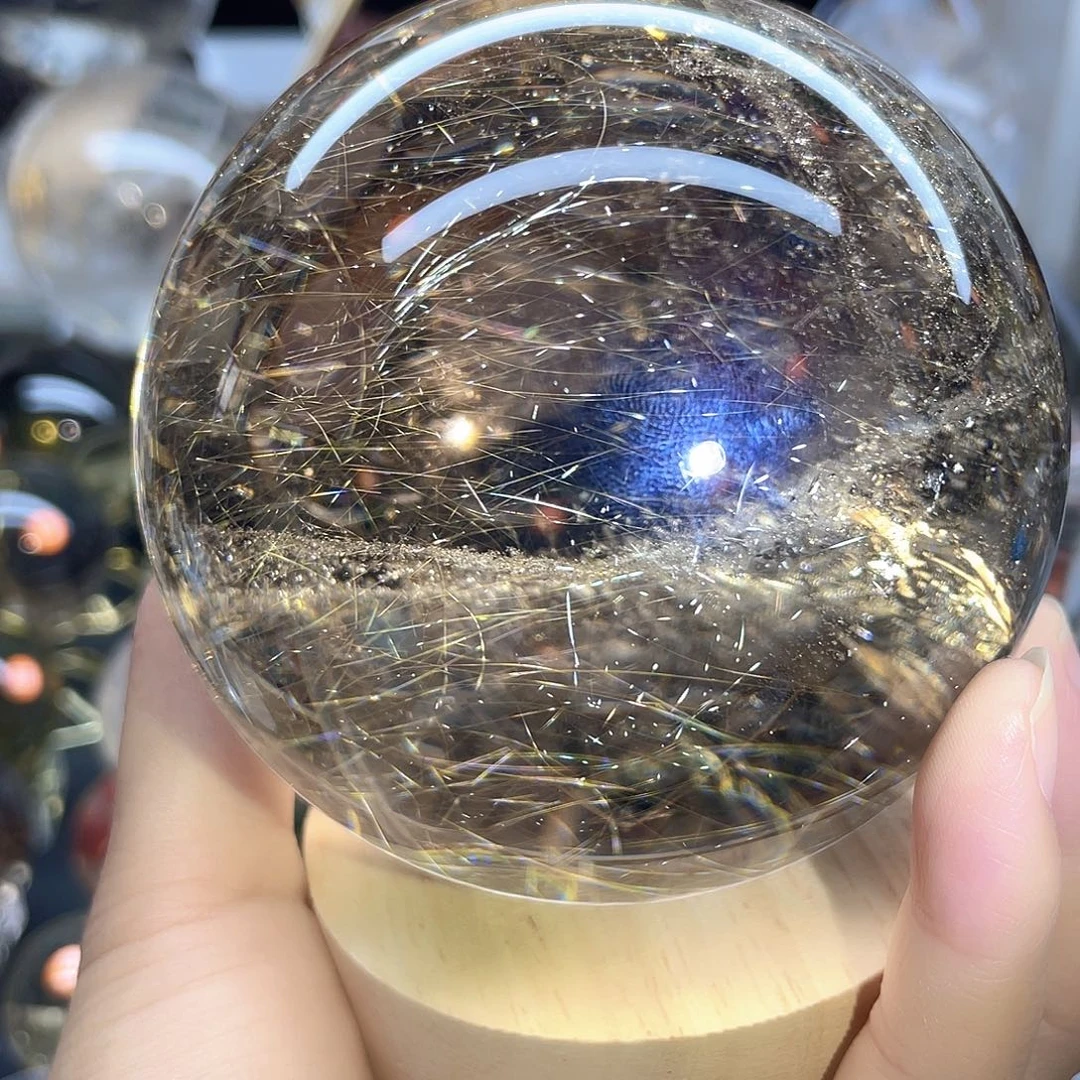 未镶嵌珠宝半成品水晶金发晶91
