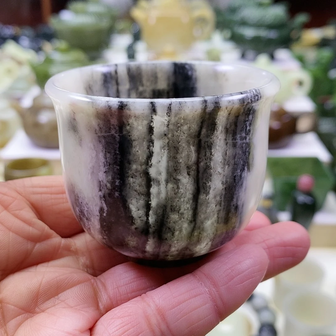 和田玉茶杯未镶嵌