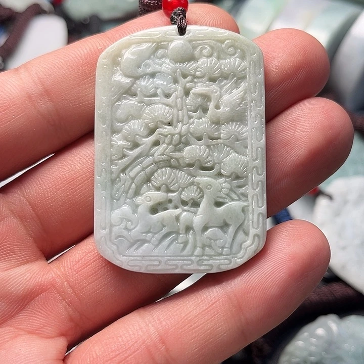 翡翠颈饰未镶嵌翡翠A貨翡翠掛件