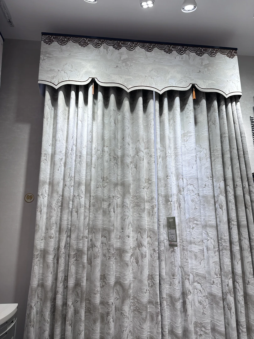 金帛源臻品色织提花雪尼尔斑斓星空江山如画吊卡(只限窗帘门店)