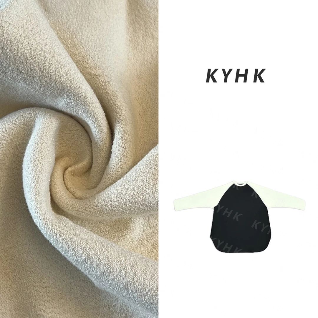 KYHK休闲街头圆领撞色圈圈棉打底长袖上衣241177