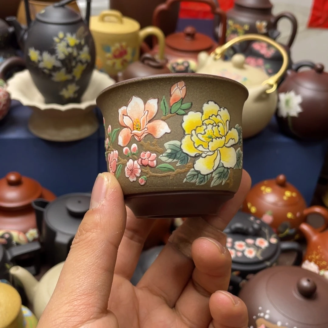 红泥茶杯紫砂主人杯100cc