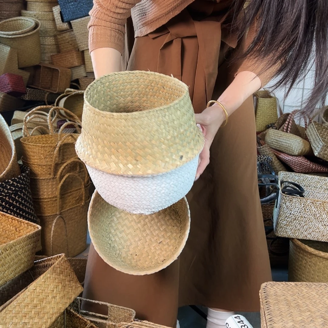 编织带草编包/草编收纳盒微瑕疵