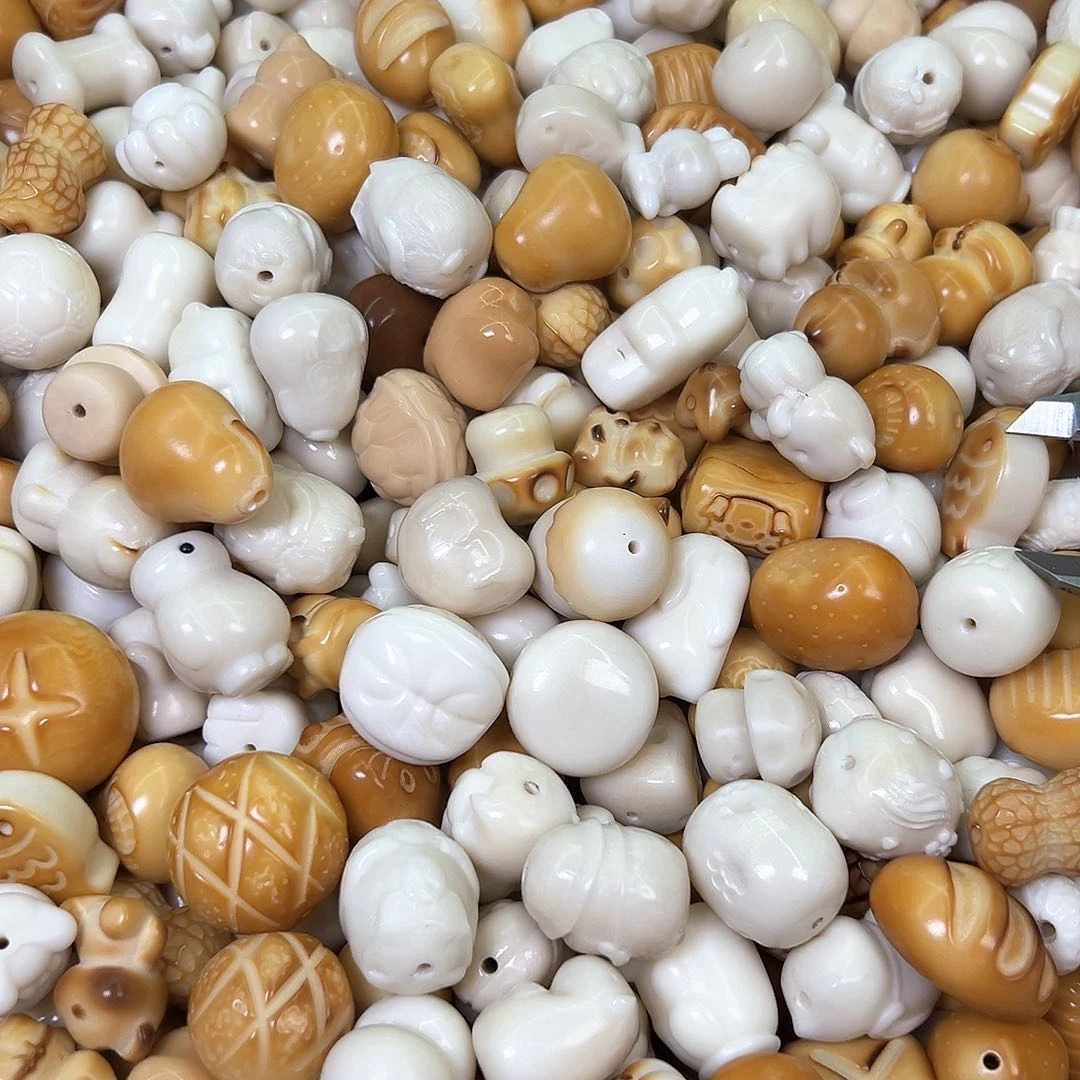 菩提根/象牙果手串微瑕混4颗有坏裂