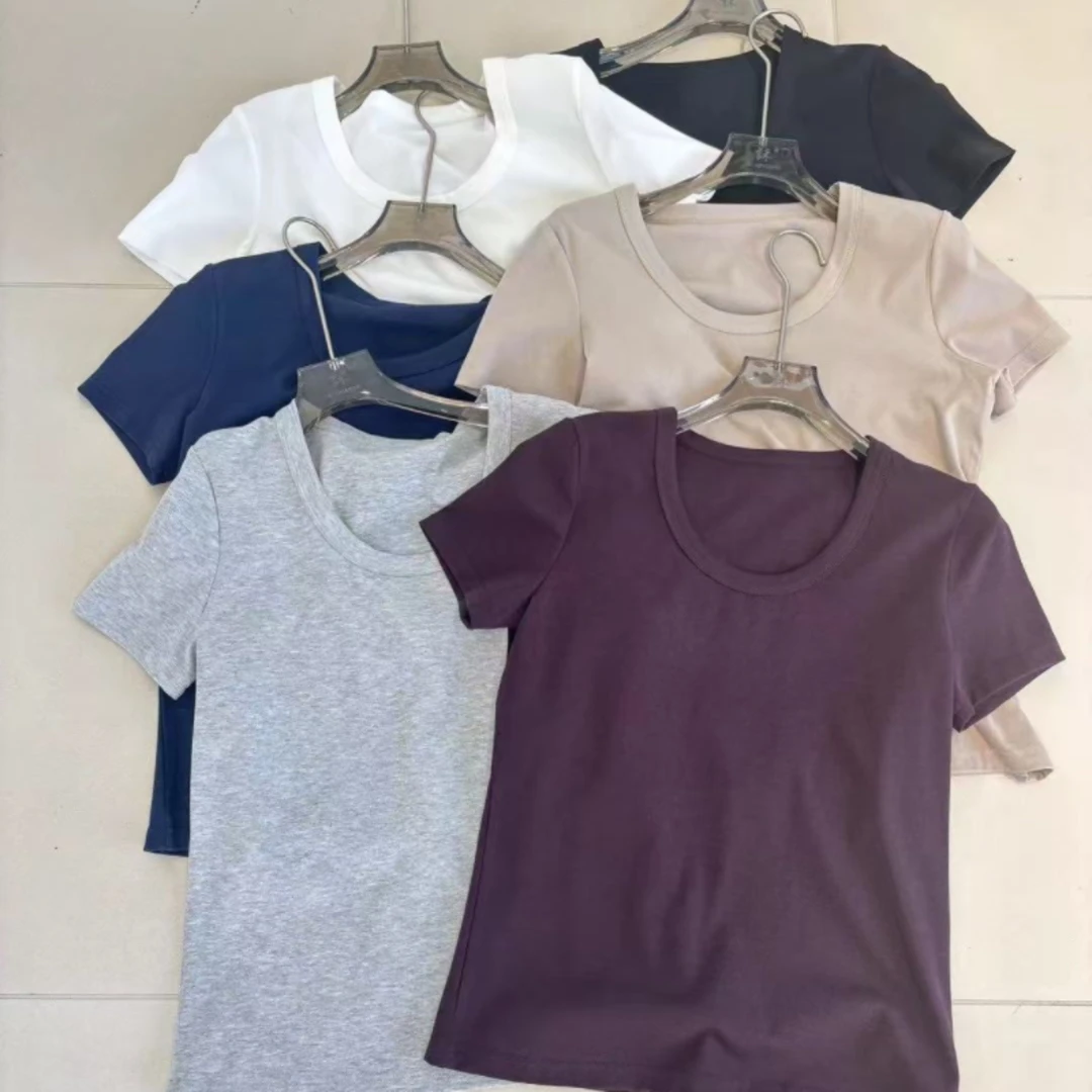 夏季新款女士优可丝U领短袖T恤