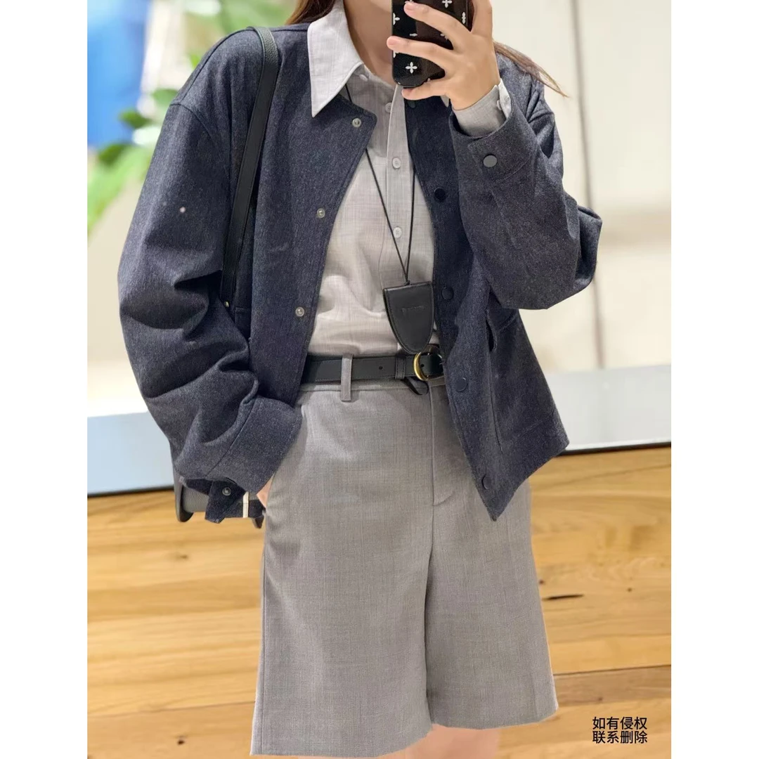 『朱小姐』新款仿牛仔蓝色夹克休闲外套 G418