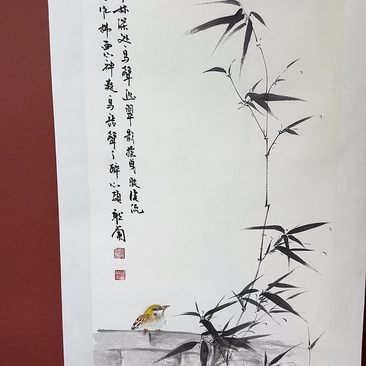 国画听兰老师花鸟