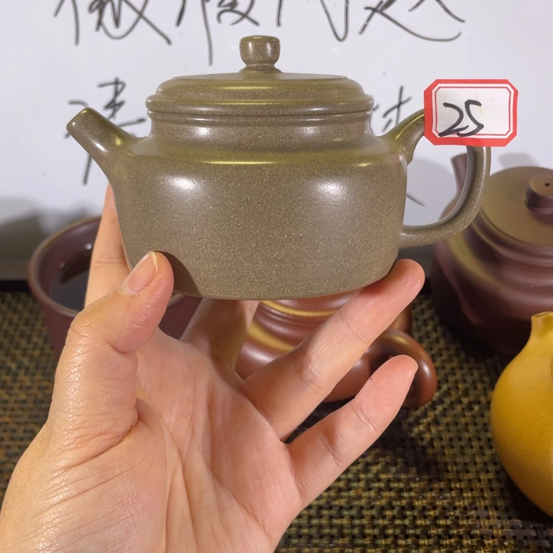 紫砂茶壶德钟蟹壳青