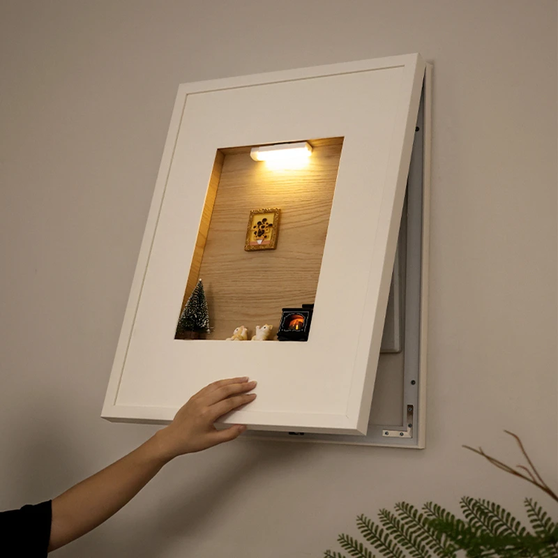 《微光小屋》竖版电表箱装饰画可磁吸配电箱遮挡画diy电闸发光壁画