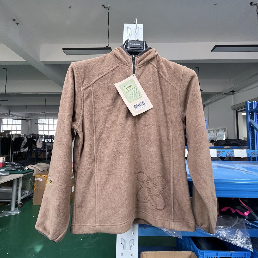 奥索女士抓绒半拉链卫衣，特别适合户外跑步登山穿着