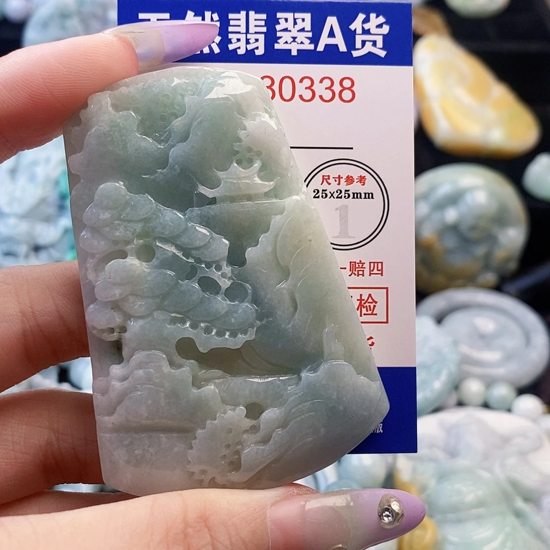 翡翠未镶嵌吊坠(不含链)