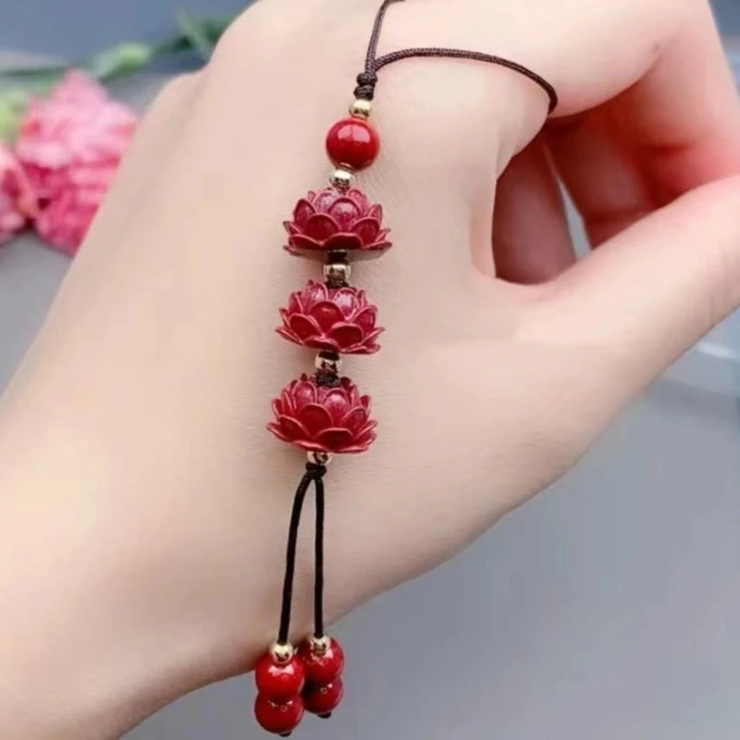 含辰砂工艺品天然朱砂紫金砂手机挂饰，包包挂饰！