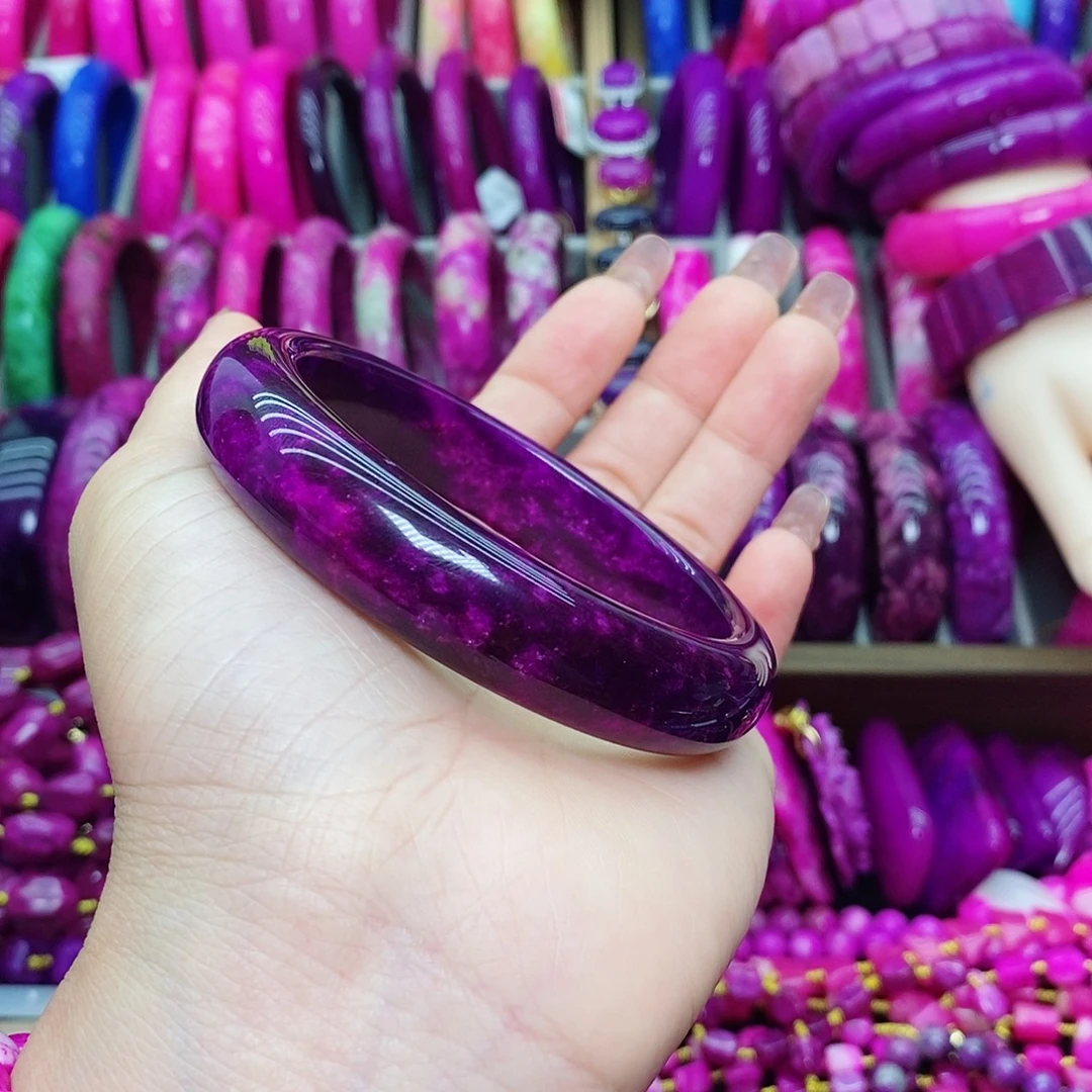 在****珐琅非金属火焰帝王紫手镯