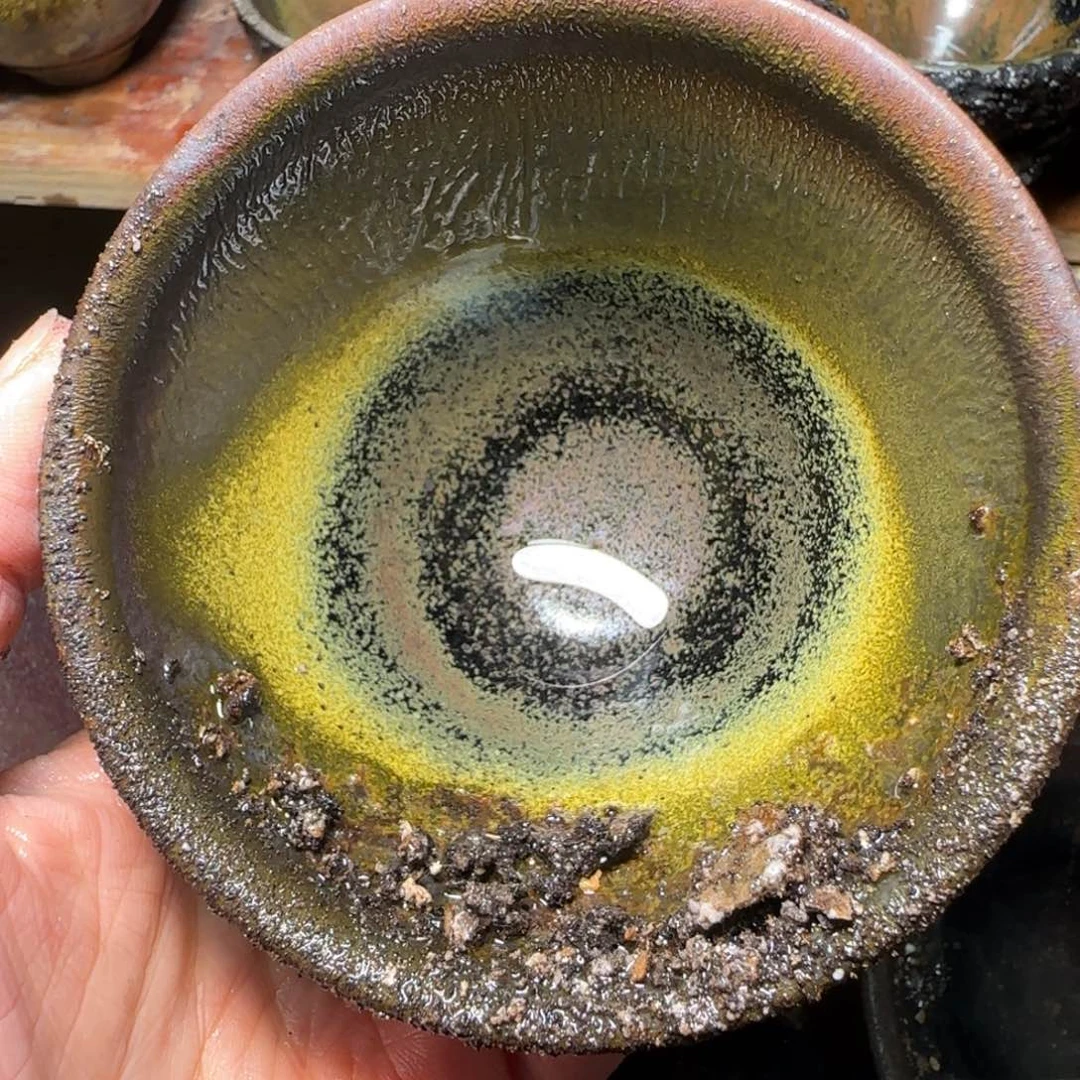 柴烧建盏茶盏茶杯946