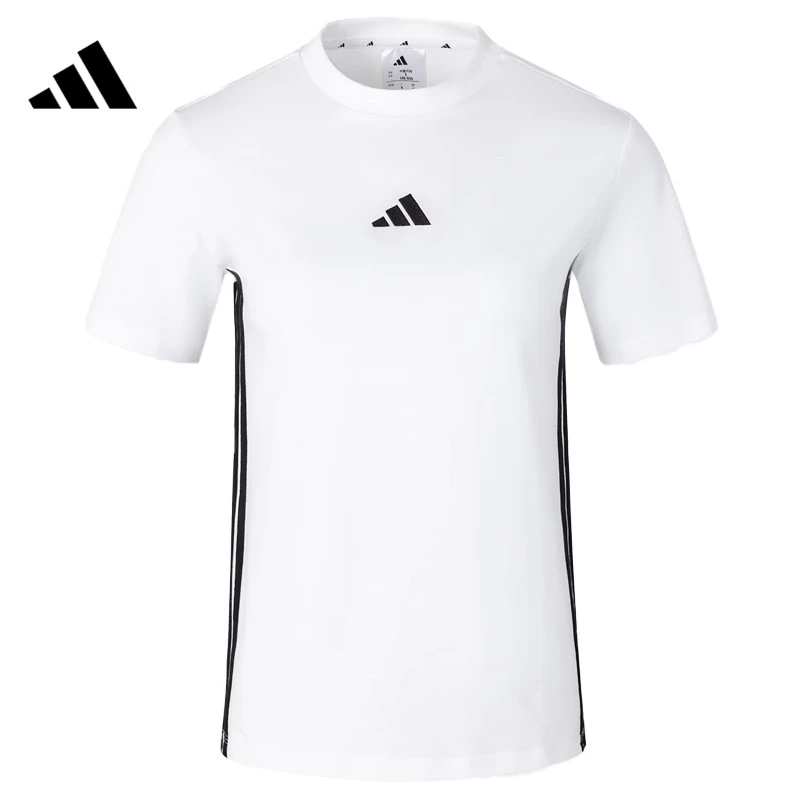 【滔搏体育】adidas阿迪达斯女子W 3S SJ T针织无领短T恤JY8576