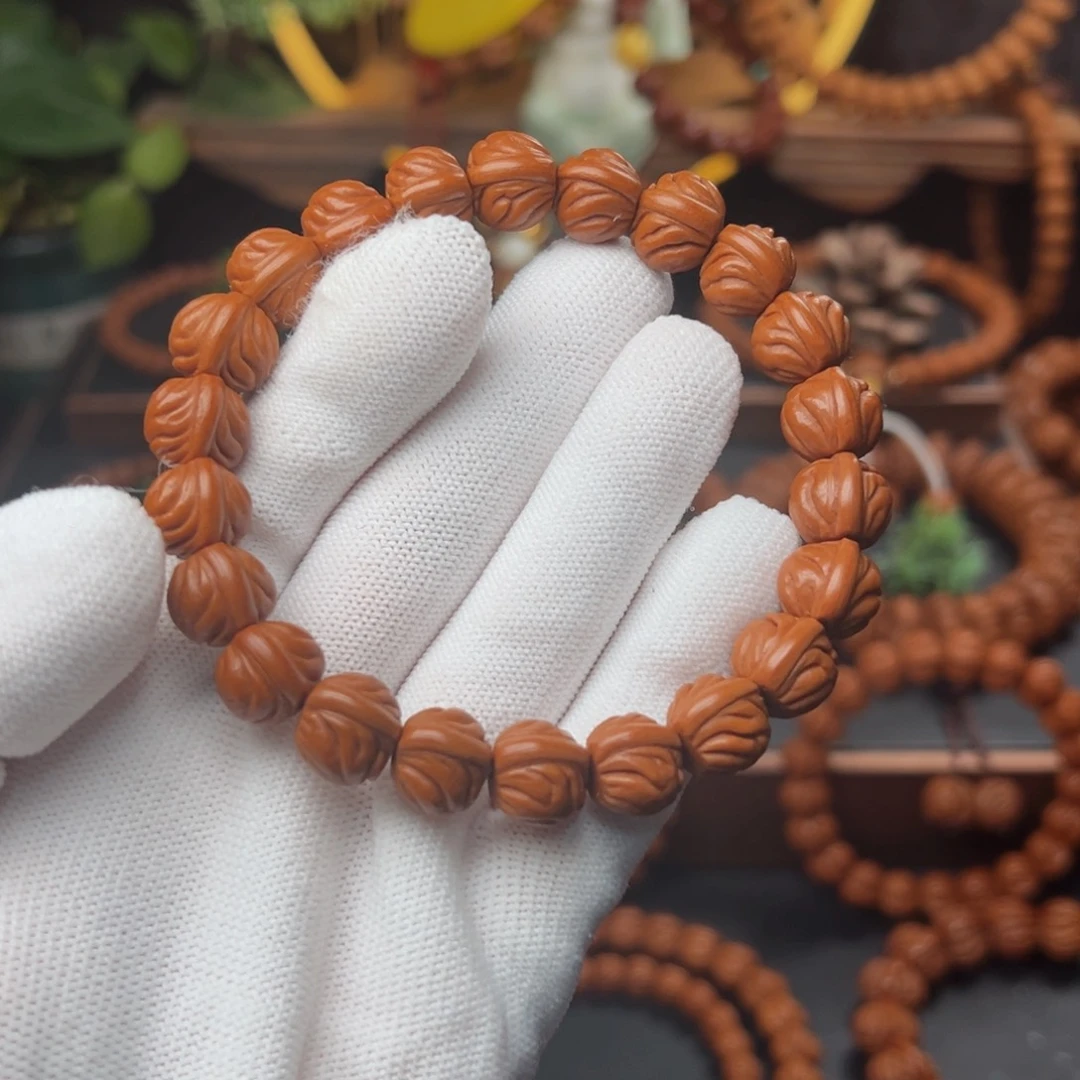 吊坠桃核1.2新品双脊龙手串