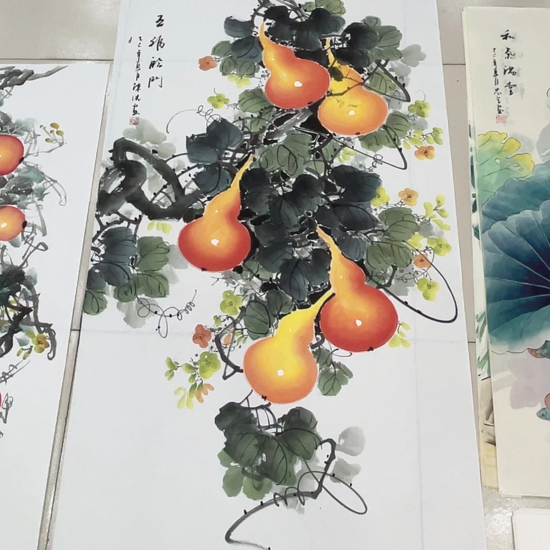 国画纯手绘山水花鸟
