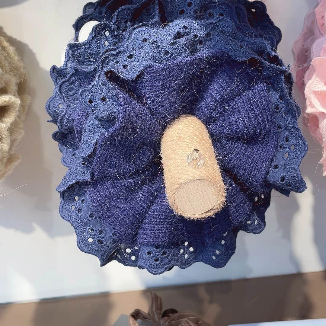 布艺铁合金藏青发圈