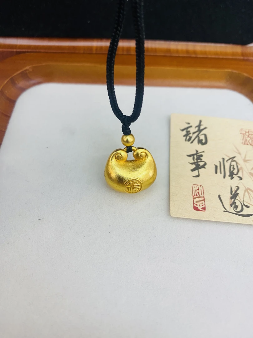 合金吊坠 立体胖福实心金福小胖坨吊坠复古时尚吊坠