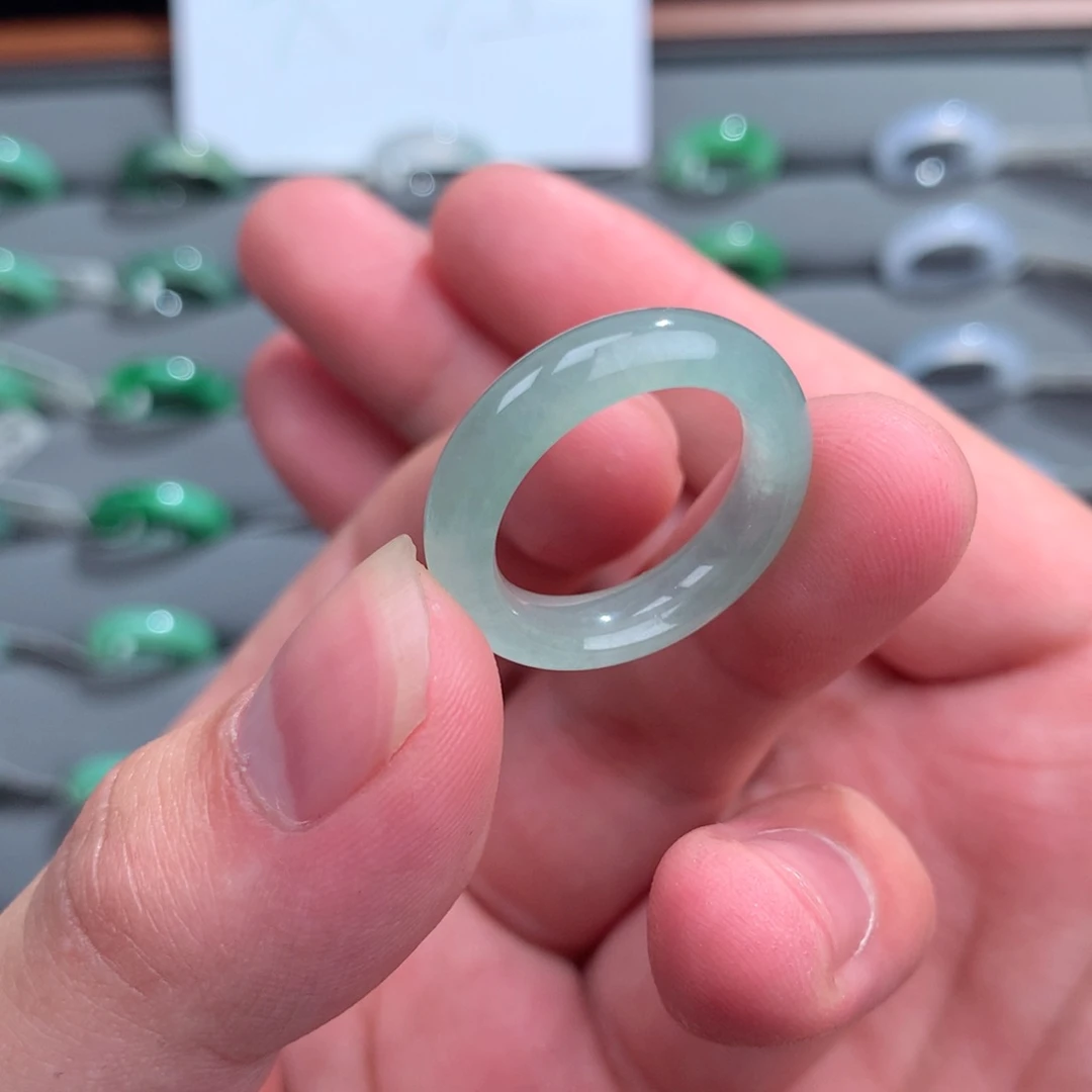 翡翠戒指未镶嵌酥*天然