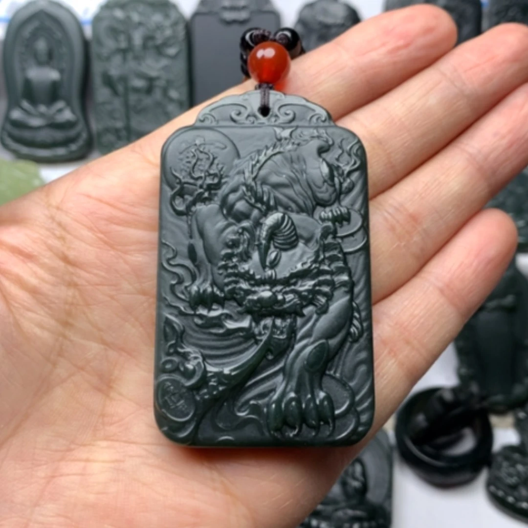 【闪购商品】颈饰未镶嵌和田玉双面雕刻