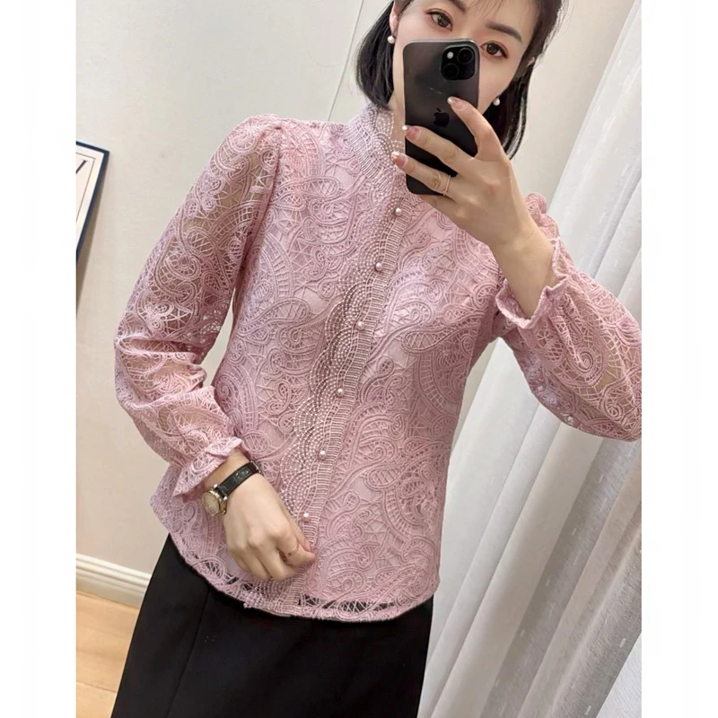 重工春款蕾丝衫24215