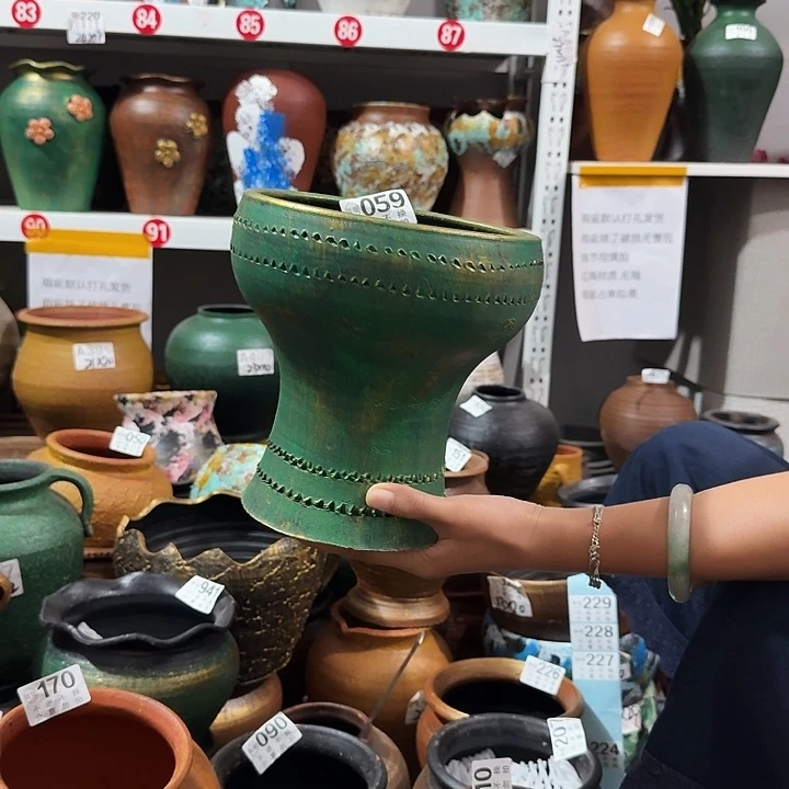 瑕疵金绿鱼尾059高19口径19窑裂