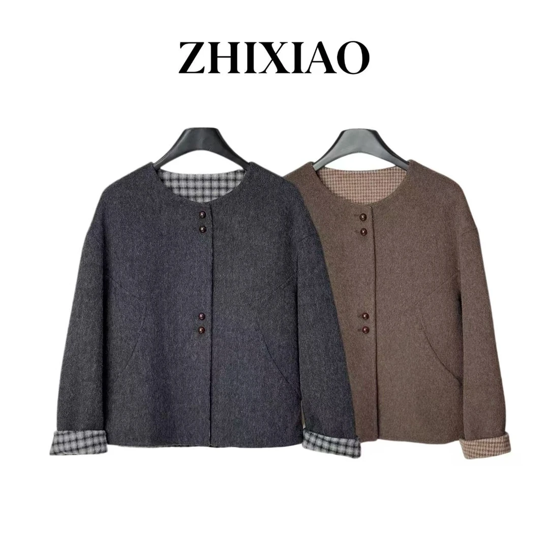 【ZHIXIAO】秋冬新款：毛呢外套82537