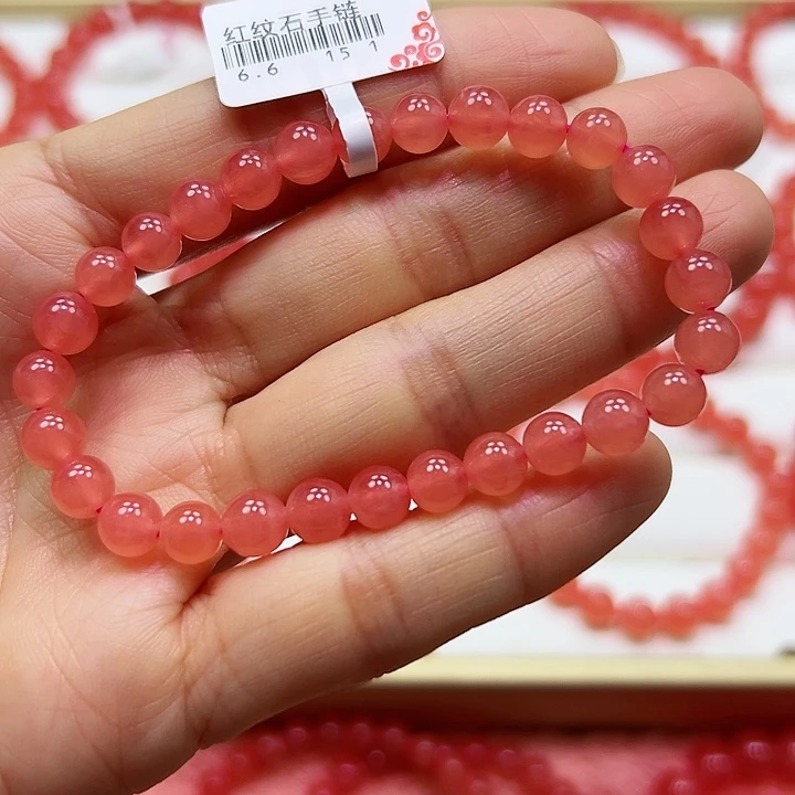 菱锰矿（红纹石）手串未镶嵌M***l