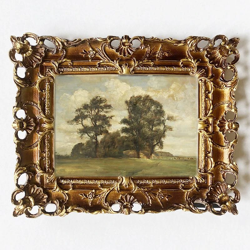 家居复古欧式法式油画摆台装饰摆件挂墙画框照片摆台高级感相框