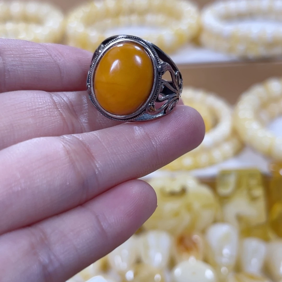 琥珀未镶嵌手链天然蜜蜡