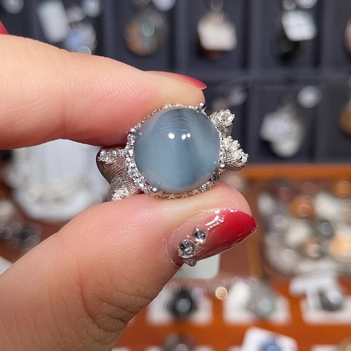 水晶银S925镶嵌戒指