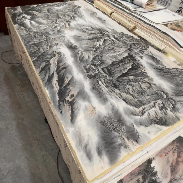 兮***兮书法宣纸六尺康海江老师画