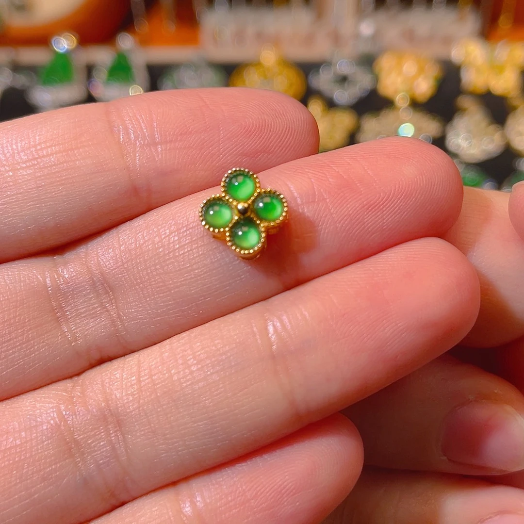 翡翠银S925镶嵌吊坠(不含链)