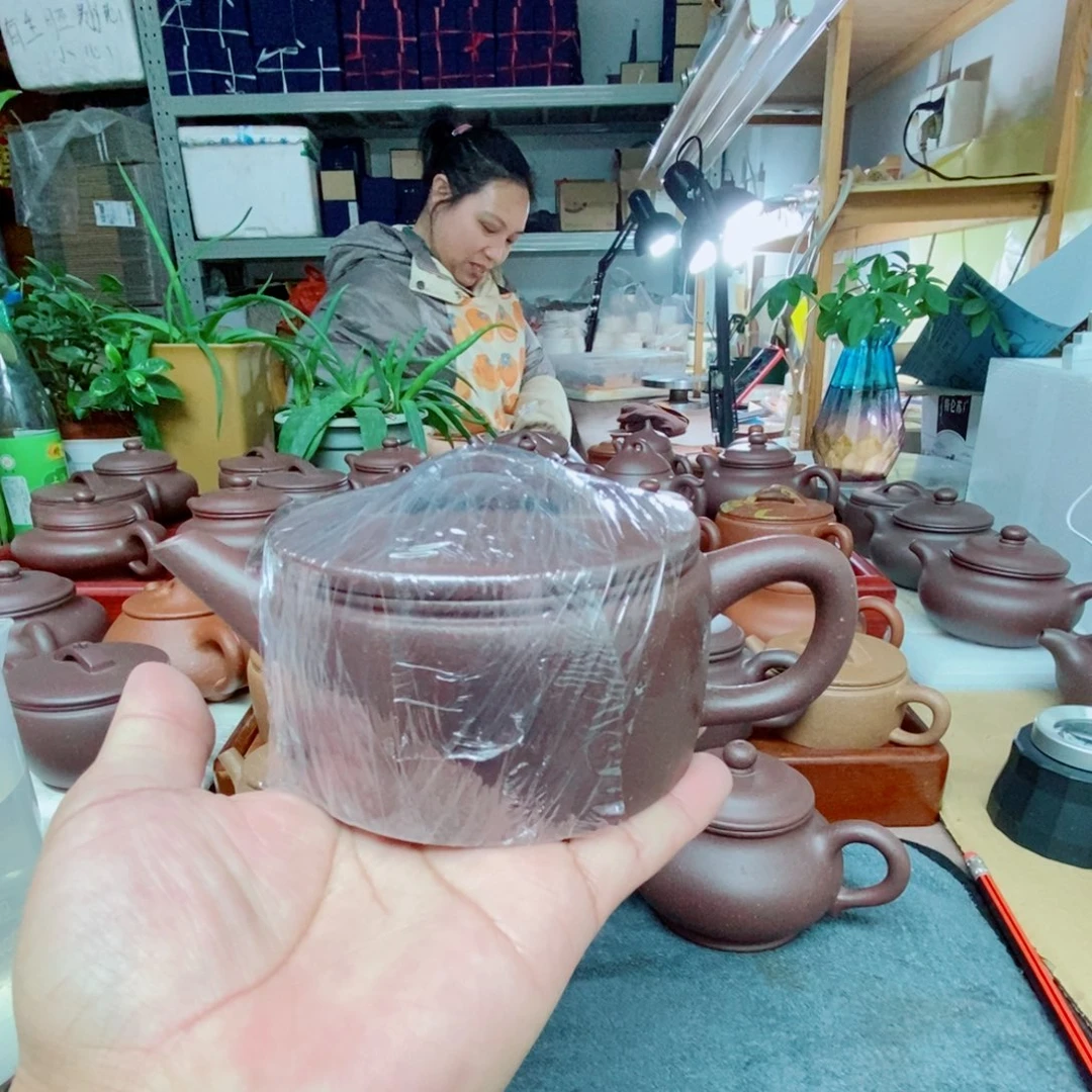 紫砂茶壶小*紫泥零添加汉瓦壶不是半手工壶假一赔十