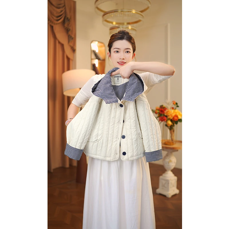 女童2025秋冬新款棉服外套洋气中大童儿童冬装棉袄3001