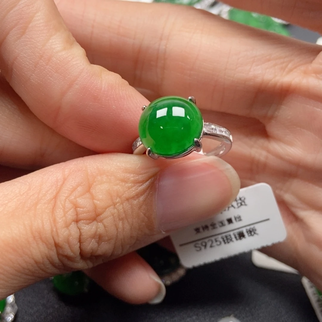 翡翠银S925镶嵌颈饰