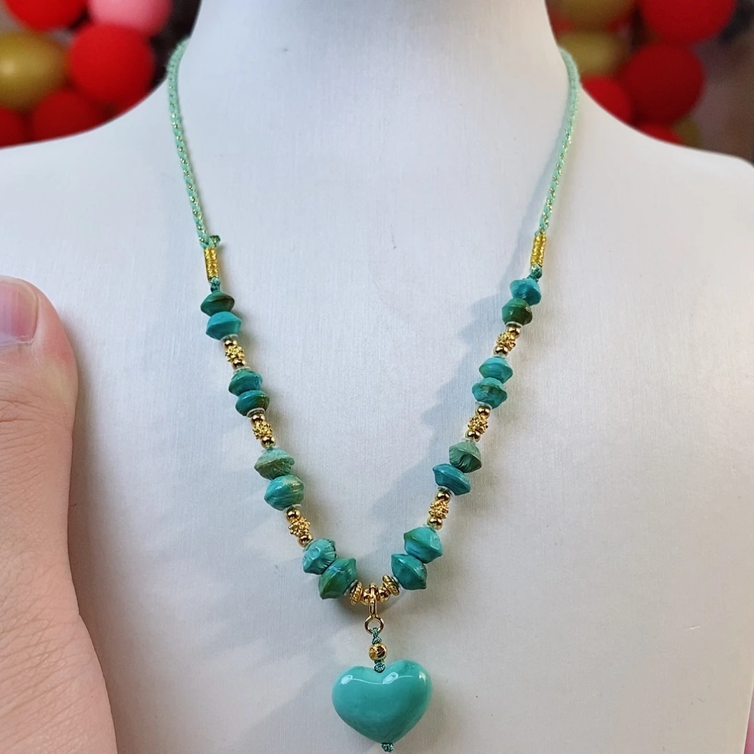 绿松石银S925镀金镶嵌珠宝奇石