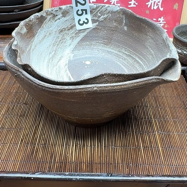 纯手工制作粗陶茶具天**水