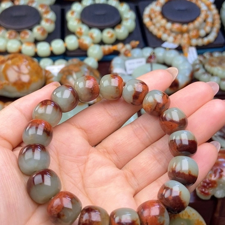 岫岩河磨玉（透闪石质玉）未镶嵌手链