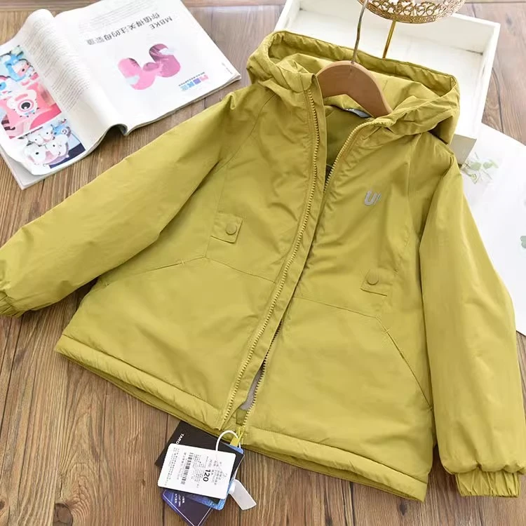 男女童三合一夹棉加厚连帽冲锋衣中大儿童加绒棉服外套防风衣24冬