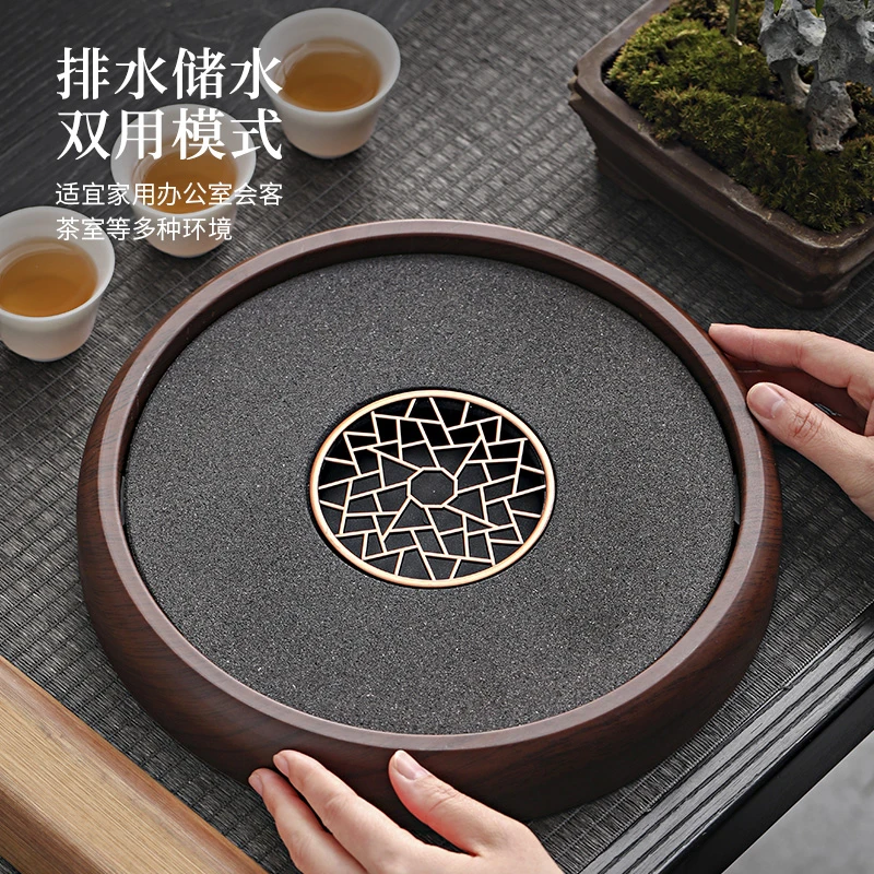 茶盘2025新款吸水茶海小型陶瓷储水式排水茶托盘家用功夫茶具茶台