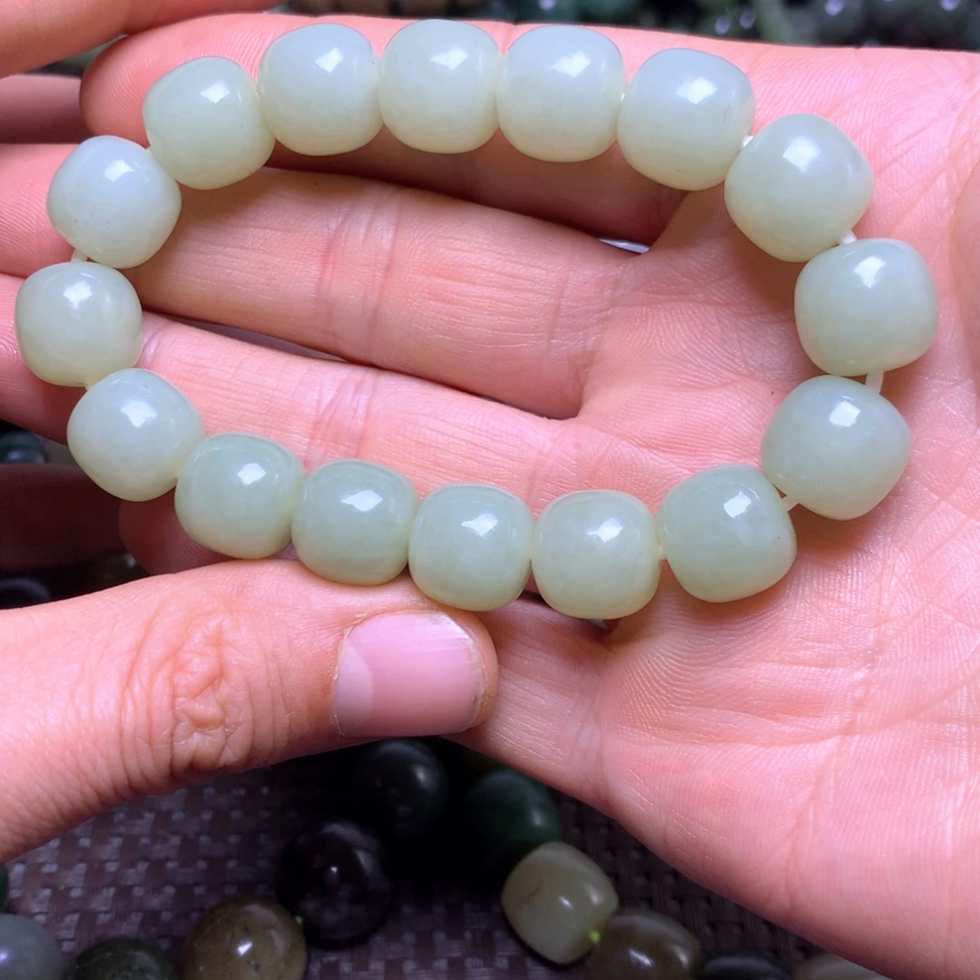 和田玉未镶嵌手串13