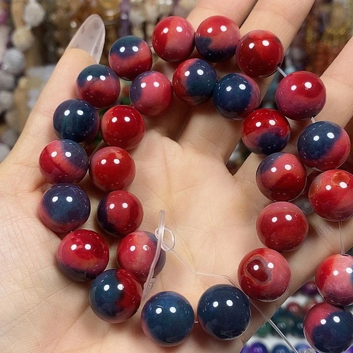 玛瑙/玉髓未镶嵌珠宝半成品地球玛瑙卡14mm