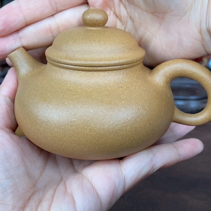 茶壶紫砂黄金段泥的容天壶