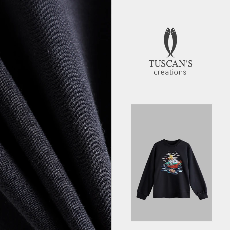 TUSCAN'S CREATIONS秋冬百搭休闲长袖圆领卫衣宽松卫衣时代