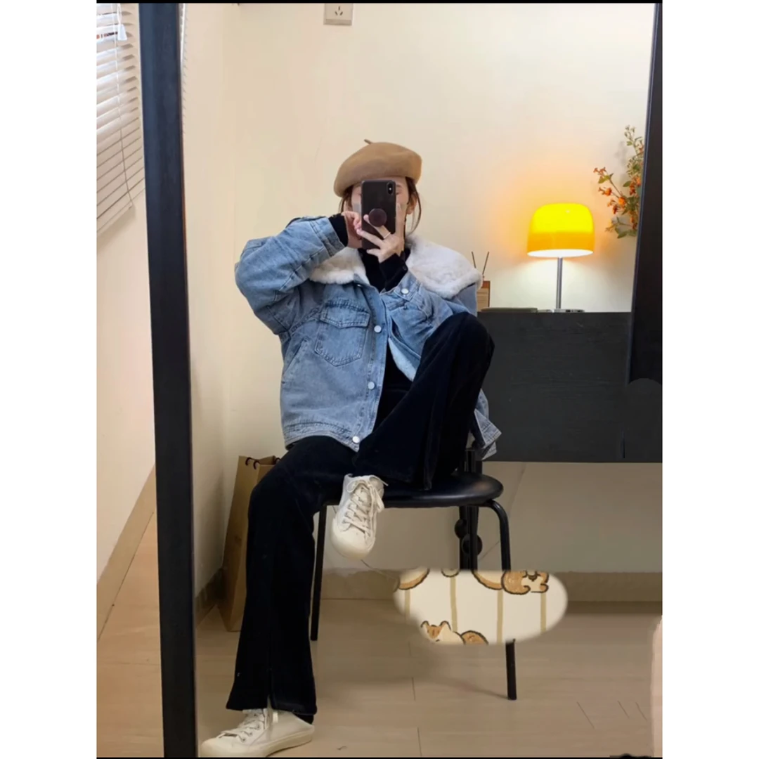 请叫我大韩 WT55大翻领牛仔外套