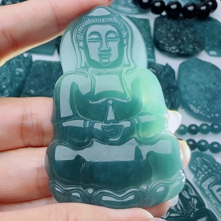 翡翠未镶嵌颈饰多样性发货天然A货翡翠